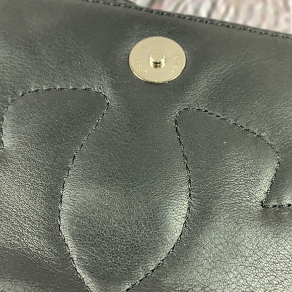 KT LEATHER DESIGNS Custom By Karen Taber Black Leather 3 Compartment Belt Pouch - Picture 13 of 17